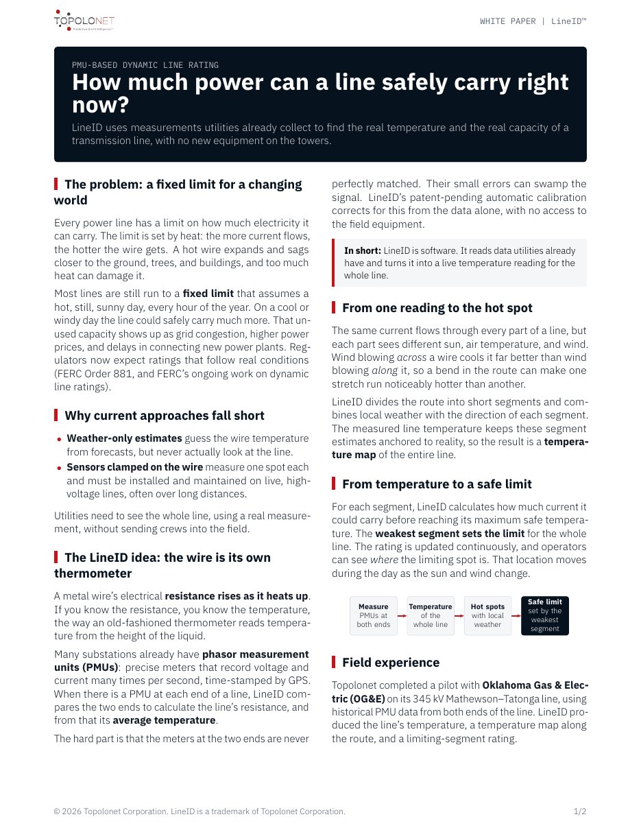 First page of the LineID white paper